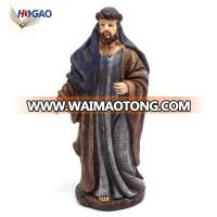 OEM  home decor festive celebrations hand-painted Christmas resin statues religious Christian decoration for sale