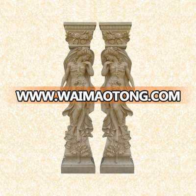 Stone carving marble house gate pillar designs for sale