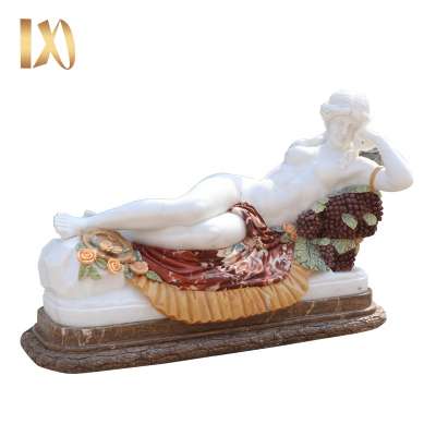 Garden decoration girl marble sculpture for sale ZH-103