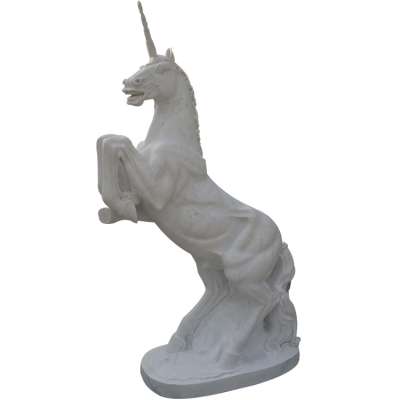 Stone carving unicorn statue