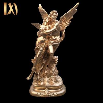 Large size indoor or outdoor decor resin love angel sculpture for sale