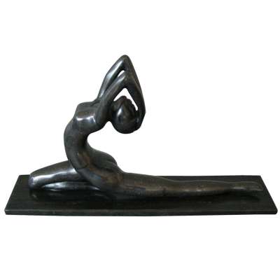 Office space human figure sculpture stone modern abstract